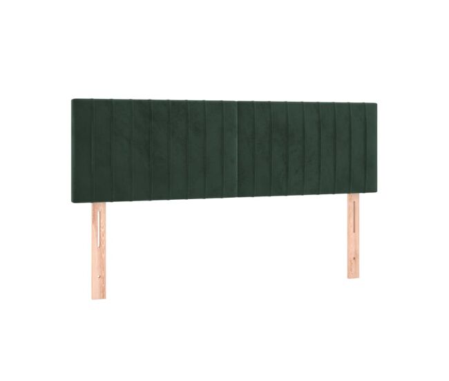 Vidaxl cabeceros 2 unidades terciopelo verde oscuro 72x5x78/88 cm