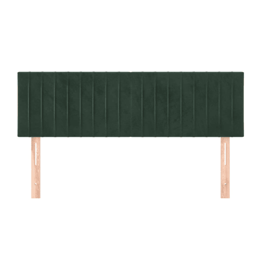 vidaXL Cabeceira de cama 2 pcs veludo 72x5x7888 cm verde-escuro