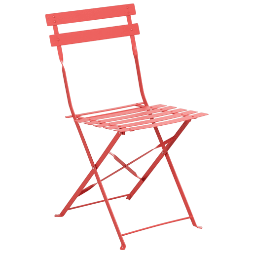 Conjunto de refeições de jardim 4 lugares FIORI Metal Vermelho