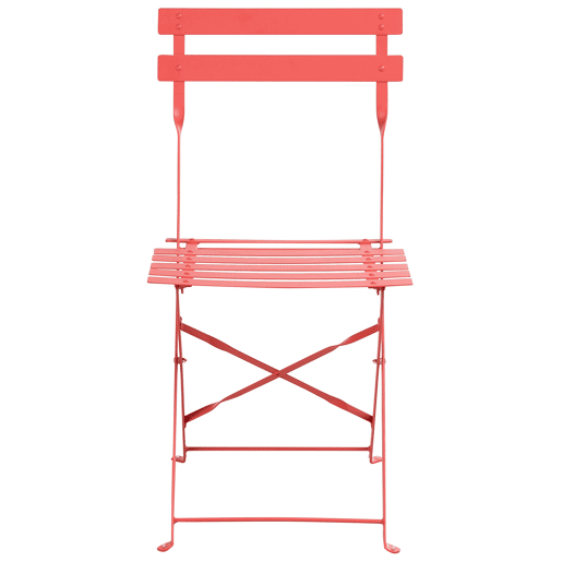 Conjunto de refeições de jardim 4 lugares FIORI Metal Vermelho