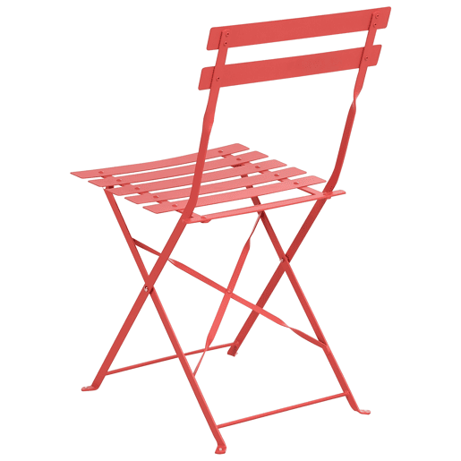 Conjunto de refeições de jardim 4 lugares FIORI Metal Vermelho