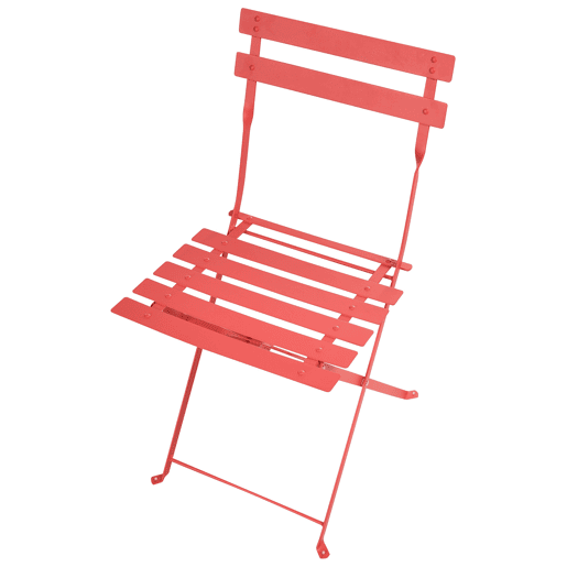 Conjunto de refeições de jardim 4 lugares FIORI Metal Vermelho