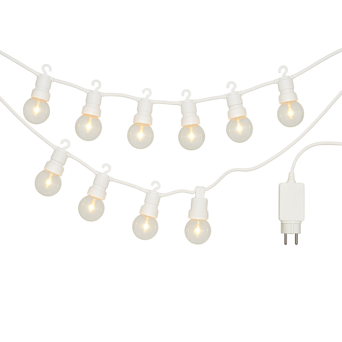 Guirnalda de luces LED cálidas para decoración interior, 10 bolas G50