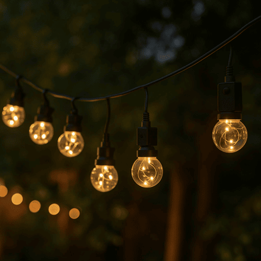 Luzes de LED quentes com temporizador - 10 lâmpadas