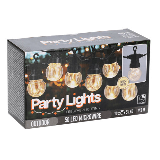 Luzes de LED quentes com temporizador - 10 lâmpadas