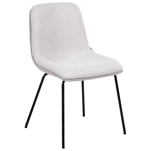 Conjunto de 2 cadeiras de jantar LORIDA Tecido Cinzento claro