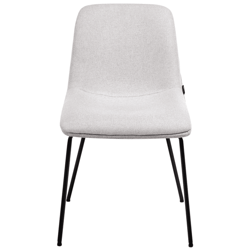 Conjunto de 2 cadeiras de jantar LORIDA Tecido Cinzento claro