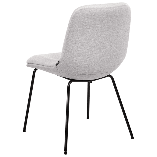 Conjunto de 2 cadeiras de jantar LORIDA Tecido Cinzento claro