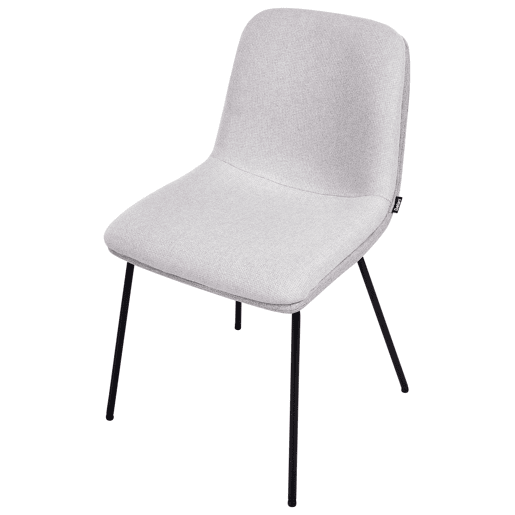 Conjunto de 2 cadeiras de jantar LORIDA Tecido Cinzento claro
