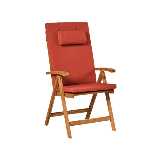Conjunto de refeições de jardim 6 lugares JAVA PREMIUM Madeira de acácia Vermelho