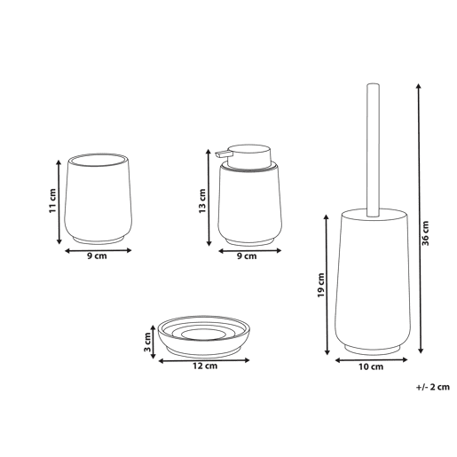 Conjunto de 4 acessórios para a casa de banho SUCHES Rosa
