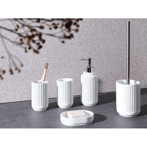 Conjunto de 5 acessórios para a casa de banho HUARMEY Branco