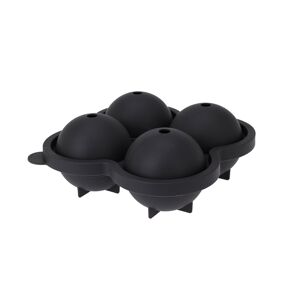 Bandeja para fazer bolas de gelo 4 bolas de TPE cinza 16x15x7cm