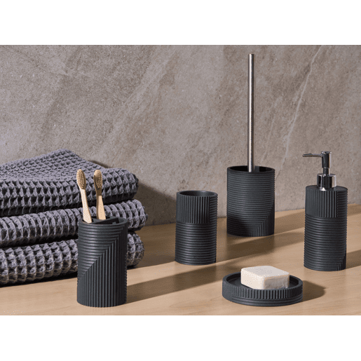 Conjunto de 5 acessórios para a casa de banho SEPAHUA Preto