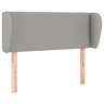 vidaXL Cabeceira de cama c abas tecido 93x23x7888 cm cinzento-claro