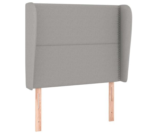 Vidaxl cabecero con orejas de tela gris claro 103x23x118/128 cm