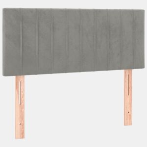 vidaXL Cabeceira de cama veludo 100x5x7888 cm cinzento-claro