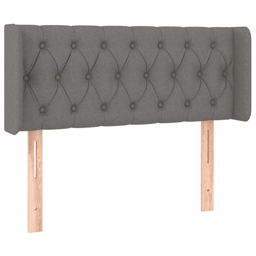 vidaXL Cabeceira de cama c abas tecido 103x16x7888cm cinzento-escuro