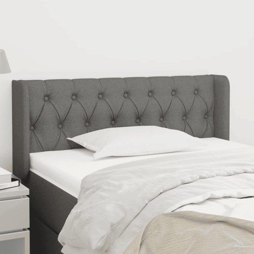 vidaXL Cabeceira de cama c abas tecido 103x16x7888cm cinzento-escuro