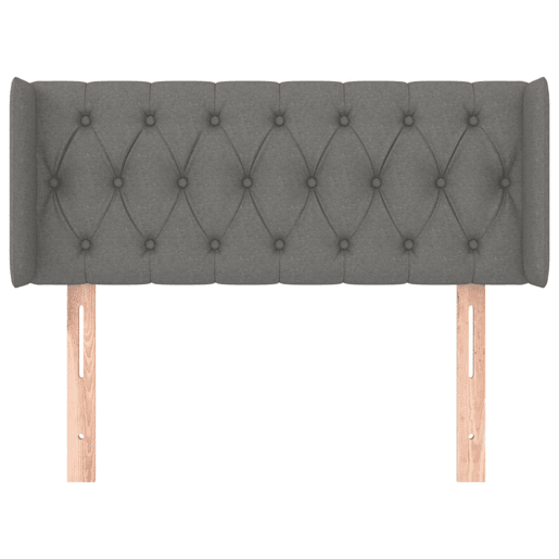 vidaXL Cabeceira de cama c abas tecido 103x16x7888cm cinzento-escuro