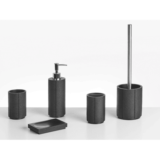 Conjunto de 5 acessórios para a casa de banho HUALLAGA Preto