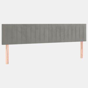 vidaXL Cabeceira de cama 2 pcs veludo 90x5x7888 cm cinzento-claro