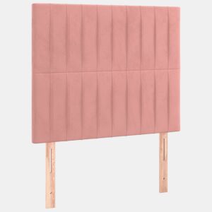 vidaXL Cabeceira Rosa 80x5x118128 cm Veludo