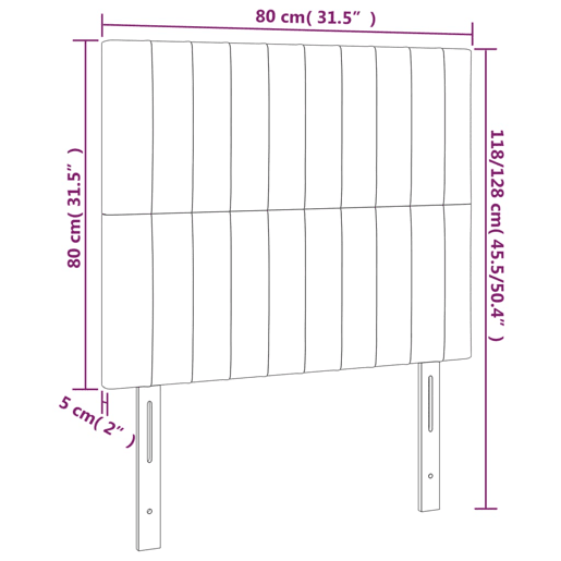 vidaXL Cabeceira Rosa 80x5x118128 cm Veludo vidaXL Cabeceira Rosa 80x5x118128 cm Veludo