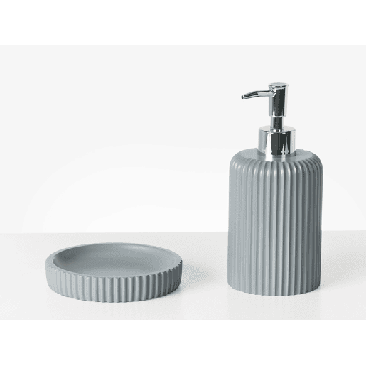 Conjunto de 5 acessórios para a casa de banho CAMANA Cinzento claro