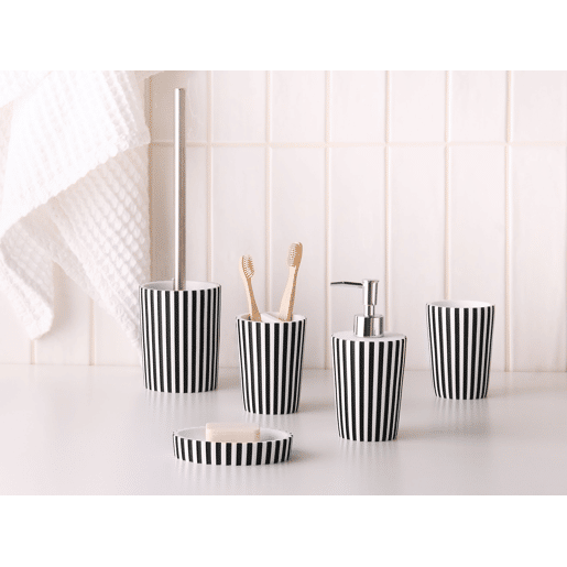 Conjunto de 5 acessórios para a casa de banho LIRCAY PretoBranco