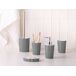 Beliani Conjunto de accesorios de baño LIRCAY Beliani Conjunto de accesorios de baño LIRCAY Blanco/ Negro