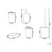 Beliani Conjunto de accesorios de baño LIRCAY Beliani Conjunto de accesorios de baño LIRCAY Blanco/ Negro