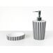 Beliani Conjunto de accesorios de baño LIRCAY Beliani Conjunto de accesorios de baño LIRCAY Blanco/ Negro