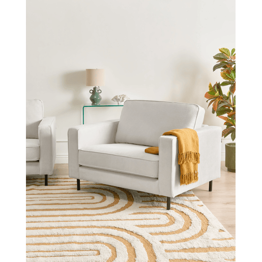Poltrona SAVALEN Tecido Branco creme