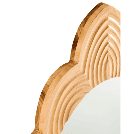 Espelho FRESVILLE 62 cm 100 cm Pinho Castanho claro
