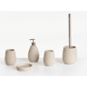 Conjunto de 5 acessórios para a casa de banho QUILA Creme claro