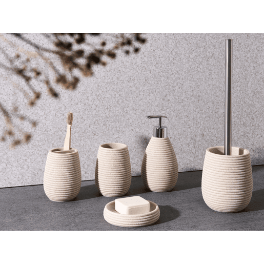 Conjunto de 5 acessórios para a casa de banho QUILA Creme claro