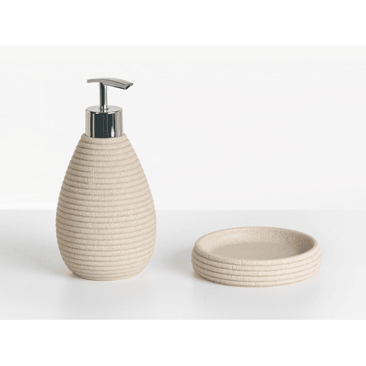 Conjunto de 5 acessórios para a casa de banho QUILA Creme claro