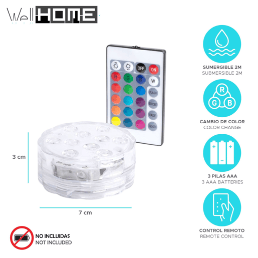 Conjunto de luzes LED duráveis u200Bu200Be à prova d'água Well Home