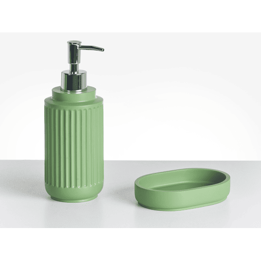 Conjunto de 5 acessórios para a casa de banho HUARMEY Verde