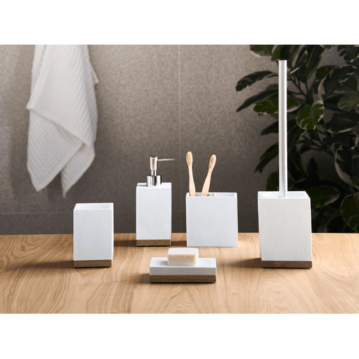 Conjunto de 5 acessórios para a casa de banho TAPICHE Branco