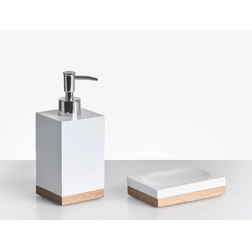 Conjunto de 5 acessórios para a casa de banho TAPICHE Branco