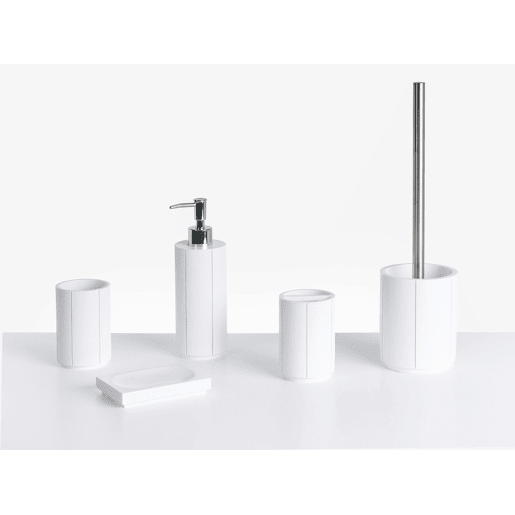 Conjunto de 5 acessórios para a casa de banho HUALLAGA Branco