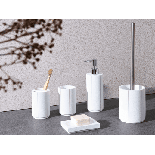 Conjunto de 5 acessórios para a casa de banho HUALLAGA Branco