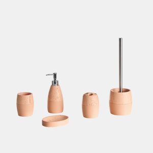 Conjunto de 5 acessórios para a casa de banho YARAPA Laranja