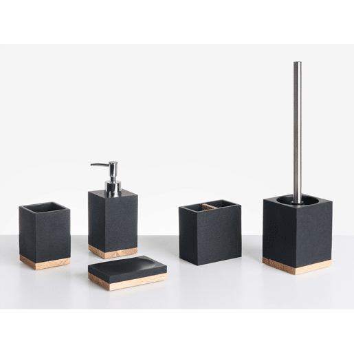 Conjunto de 5 acessórios para a casa de banho TAPICHE Preto