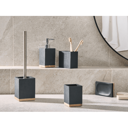 Conjunto de 5 acessórios para a casa de banho TAPICHE Preto