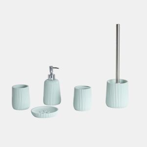 Conjunto de 5 acessórios para a casa de banho POZUZO Verde menta
