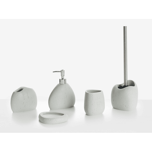 Conjunto de 5 acessórios para a casa de banho COATA Cinzento claro