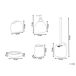 Beliani Conjunto de accesorios de baño COATA Beliani Conjunto de accesorios de baño COATA Gris Claro